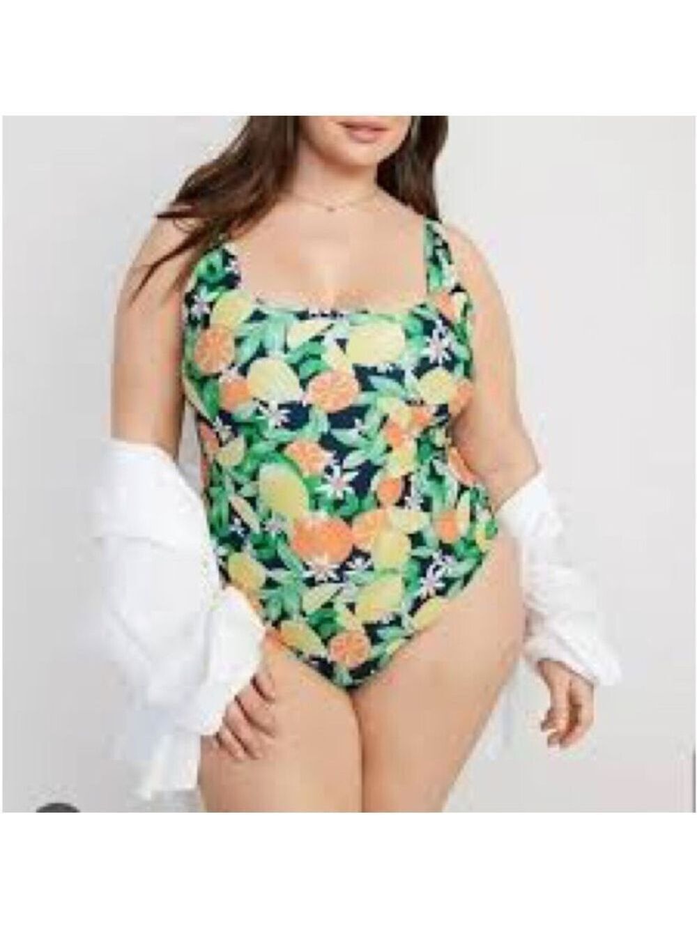 Plus Sz Old Navy Citrus Print One Swimsuit 4X